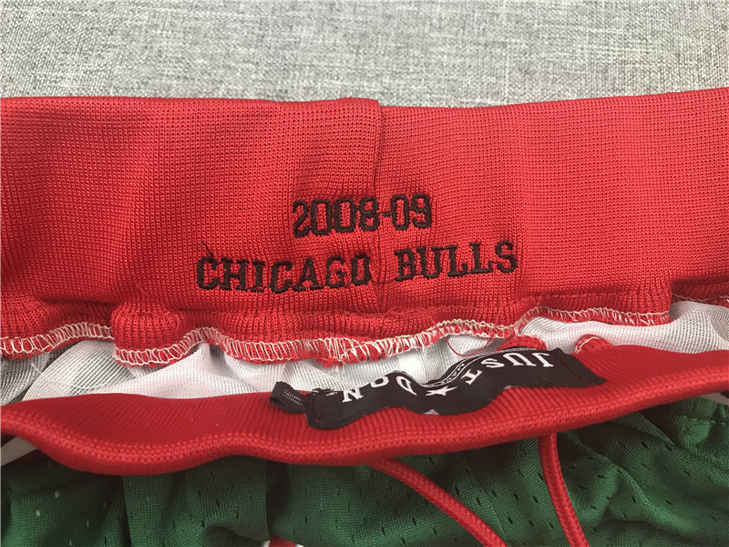 Men's Chicago Bulls Green 2008-09 Hardwood Classics Authentic Basketball Shorts1