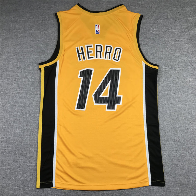 Men's Miami Heat Tyler Herro #14 Gold 2020/21 Swingman Player Jersey1