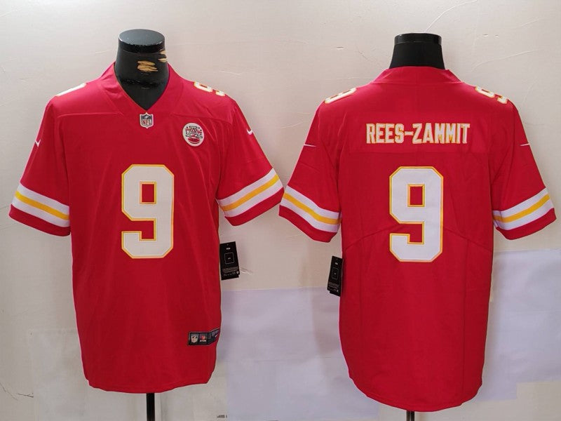 Men's Kansas City Chiefs Louis Rees-zammit #9 Red Game Jersey1