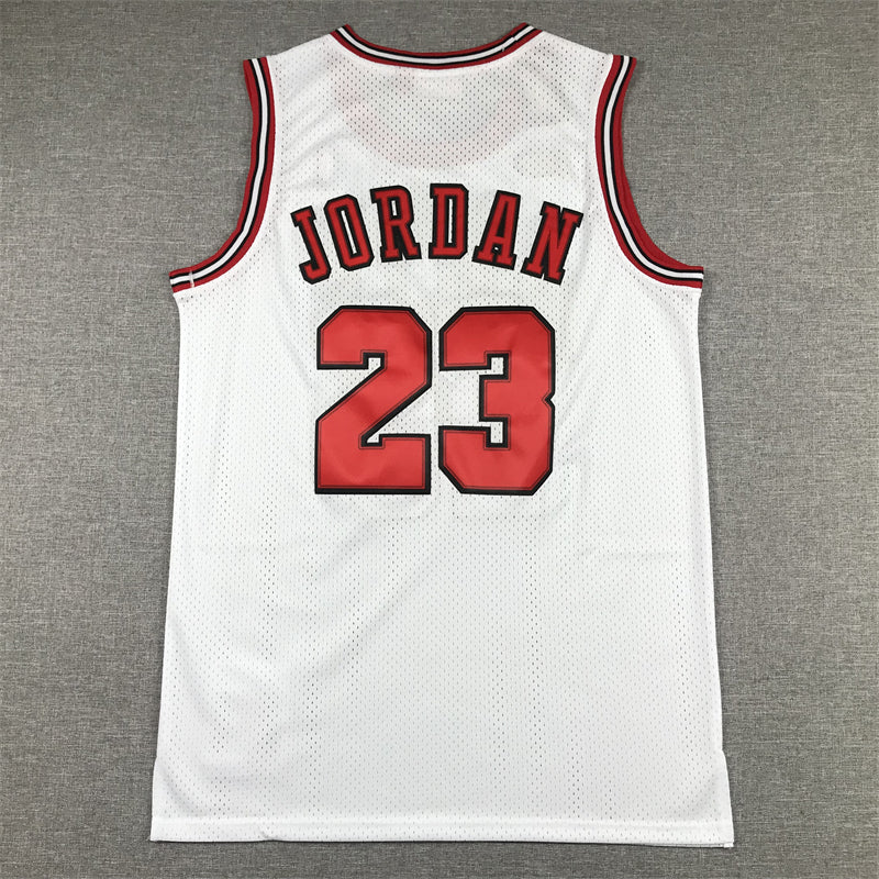 Men's Chicago Bulls Michael Jordan White 1997-98 Hardwood Classics Player Jersey1