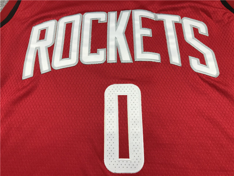 Men's Houston Rockets Russell Westbrook #0 NBA Red Swingman Jersey1