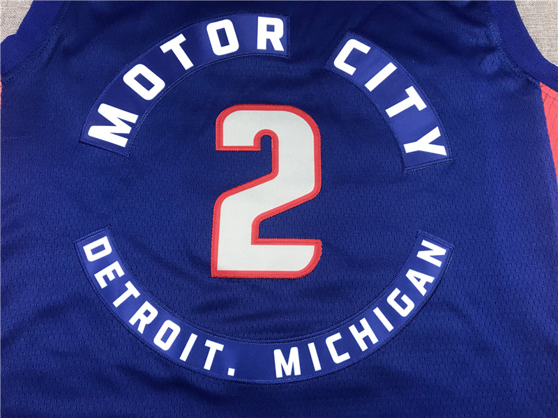 Men's Detroit Pistons Cade Cunningham Blue 2020/21 Swingman Fashion Jersey1