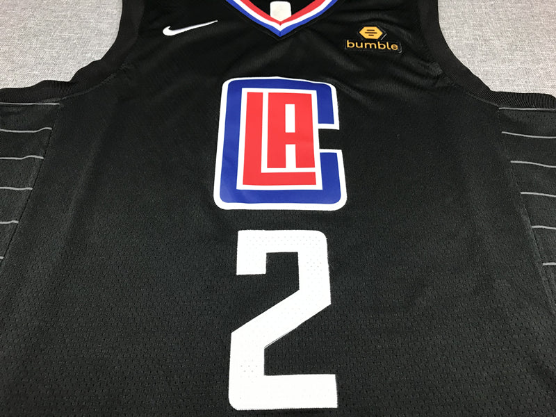 Men's LA Clippers Kawhi Leonard #2 Black 2022/23 Statement Edition Swingman Jersey1