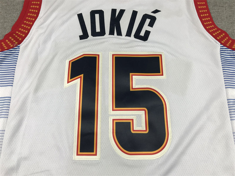 Men's Denver Nuggets Nikola Jokic #15 Silver 2022/23 Swingman Jersey1 - City Edition