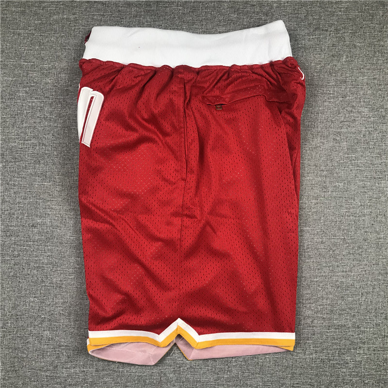 Men's Houston Rockets Red Hardwood Classics Basketball Shorts1