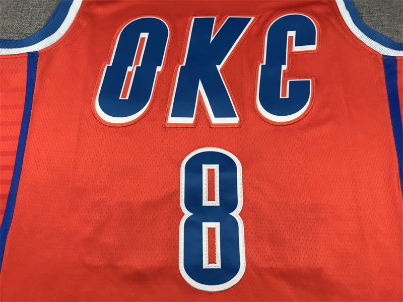 Men's Oklahoma City Thunder Jalen Williams #8 Orange 2022/23 Swingman Jersey1 - Statement Edition