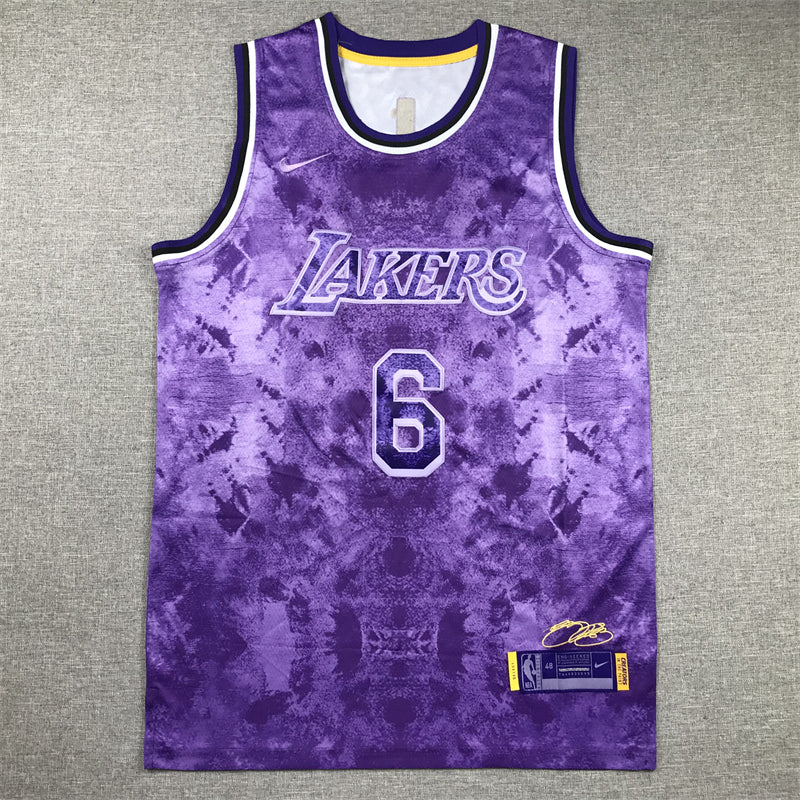 Men's Los Angeles Lakers LeBron James #6 Purple Select Series Swingman Jersey1