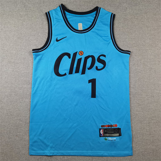 Men's LA Clippers James Harden #1 Light Blue 2024/25 Swingman Player Jersey1 - City Edition