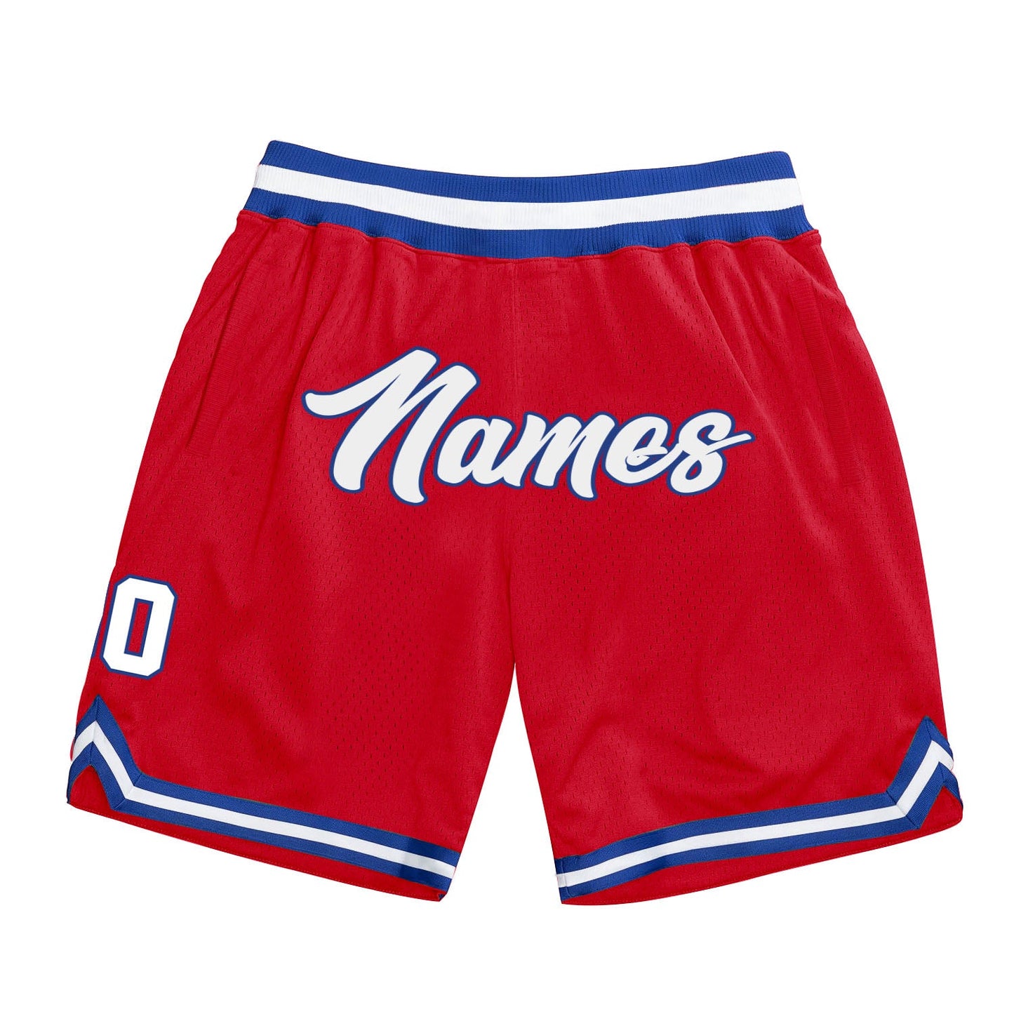 Custom Red White Royal Basketball Shorts