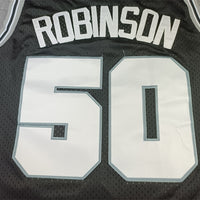 Men's San Antonio Spurs David Robinson Black Big & Tall Hardwood Classics Jersey1