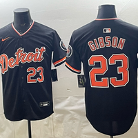 Men's Detroit Tigers Kirk Gibson #23 Black Replica Player Jersey