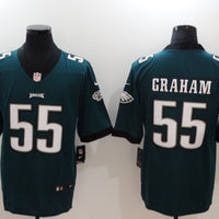 Men's Philadelphia Eagles Brandon Graham #55 Midnight Green Game Jersey1
