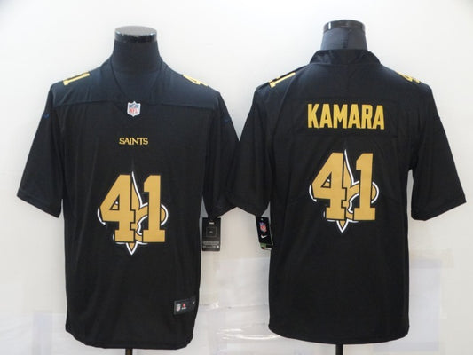 Men's New Orleans Saints #41 Alvin Kamara Black Player Jersey1