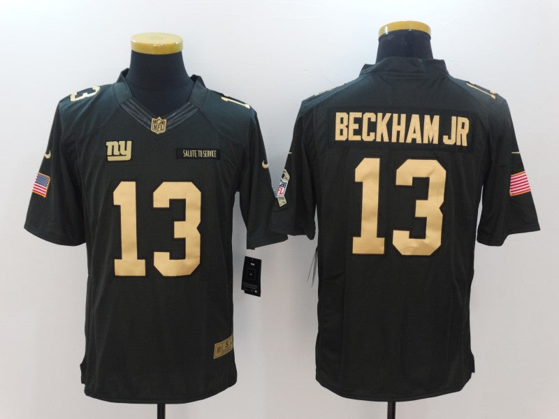 Men's New York Giants Odell Beckham Jr. #13 Black Player Game Jersey1