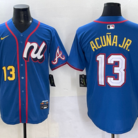 Men's National League Ronald Acuna Jr. #13 Blue 2025 All-Star Edition Limited Player Jersey