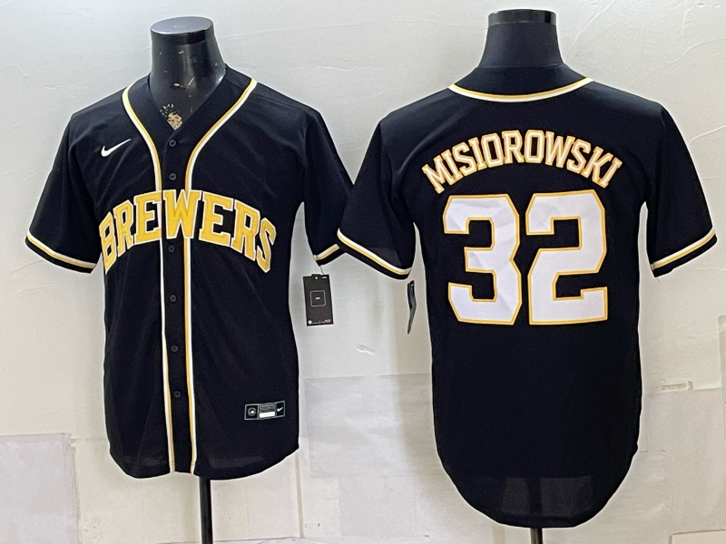 Men's Milwaukee Brewers Jacob Misiorowski #32 Black Limited Player Jersey