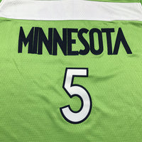 Men's Minnesota Timberwolves Anthony Edwards #5 Green Swingman Jersey1
