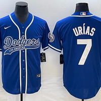 Men's Los Angeles Dodgers Julio Urias #7 Royal Player Jersey1 Joint Edition