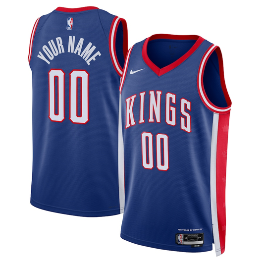 Men's Sacramento Kings Blue 2024/25 Custom Swingman Jersey1 - City Edition