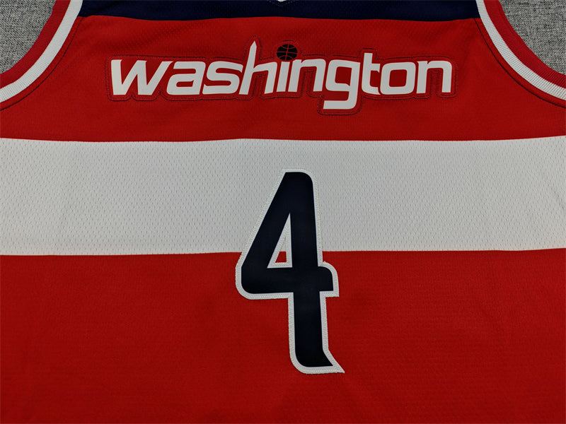 Men's Washington Wizards AJ Dybantsa #4 Red Swingman Jersey - Icon Edition