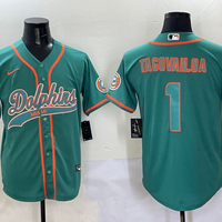 Men's Miami Dolphins Tua Tagovailoa #1 Aqua Game Jersey