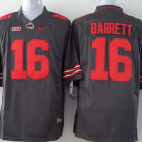 Men's Ohio State Buckeyes JT Barrett #16 Gray Player Game Jersey