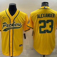Men's Green Bay Packers Jaire Alexander #23 Gold Inverted Team Game Jersey1 Joint Edition