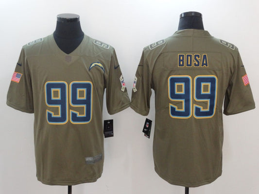 Men's Los Angeles Chargers Joey Bosa #99 Brown Game Jersey1