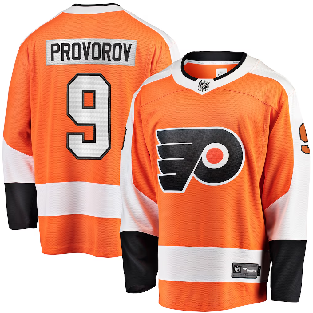 Men's Philadelphia Flyers Ivan Provorov #9 Fanatics Orange Home Breakaway Jersey