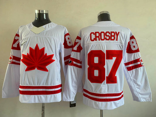 Men's Toronto Maple Leafs Sidney Crosby #87 White Player Game Jersey1