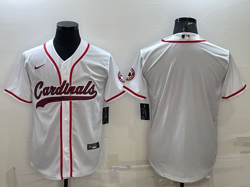 Men's Arizona Cardinals White Blank Jersey1