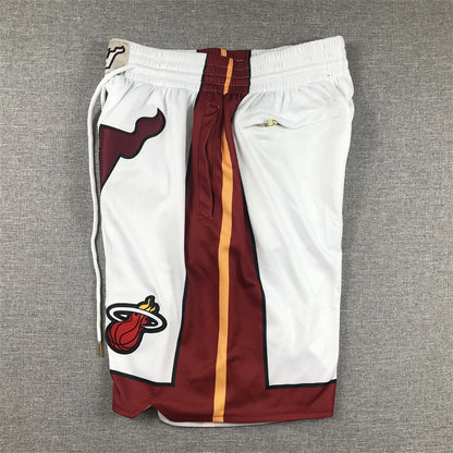 Men's Miami Heat White Pocket Shorts1