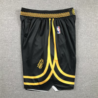 Men's Golden State Warriors Black 2023/24 Swingman City Edition Shorts1
