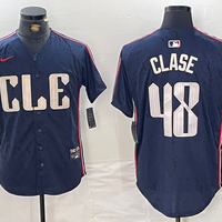 Men's Cleveland Guardians Emmanuel Clase #48 Navy 2024 City Connect Limited Jersey1