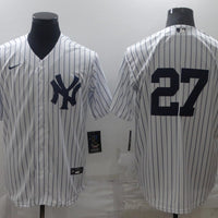 Men's New York Yankees Giancarlo Stanton #27 White Replica Player Name Jersey1