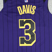 Men's Los Angeles Lakers Anthony Davis Purple #3 NBA Swingman Jersey1