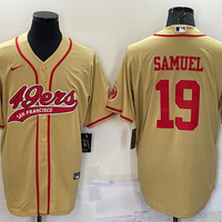 Men's San Francisco 49ers Deebo Samuel #19 Gold Game Jersey1 Joint Edition