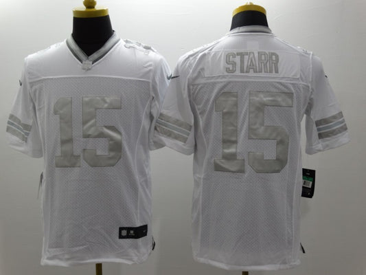 Men's Green Bay Packers Bart Starr #15 White Game Jersey1
