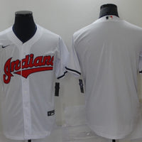 Men's Cleveland Guardians White Home Blank Replica Jersey1