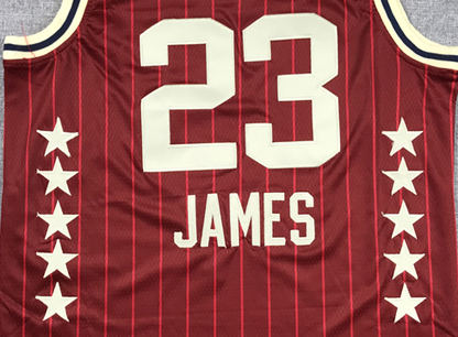 Men's Los Angeles Lakers LeBron James #23 Crimson 2024 NBA All-Star Game Swingman Jersey1
