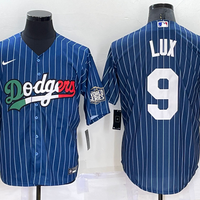Men's Los Angeles Dodgers Gavin Lux #9 Blue Alternate Game Jersey1