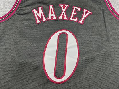 Men's Philadelphia 76ers Tyrese Maxey #0 Black Swingman Jersey - Classic Edition