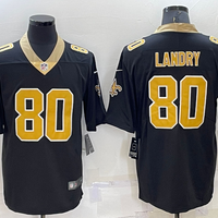Men's New Orleans Saints Jarvis Landry #80 Black Game Jersey1
