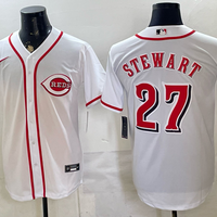 Men's Cincinnati Reds Sal Stewart #27 White Home Replica Jersey