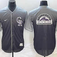 Men's Colorado Rockies Grey Gradient Replica Team Jersey1