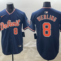 Men's Detroit Tigers Matt Vierling #8 Navy Replica Player Jersey