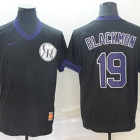 Men's Colorado Rockies Charlie Blackmon #19 Black Replica Baseball Jersey1