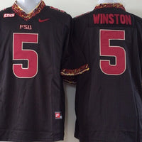 Men's Florida State Seminoles Jameis Winston #5 Black Player Jersey