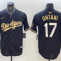Men's Los Angeles Dodgers Shohei Ohtani #17 Black Limited Game Jersey1