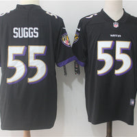 Men's Baltimore Ravens Terrell Suggs #55 Black Game Jersey1